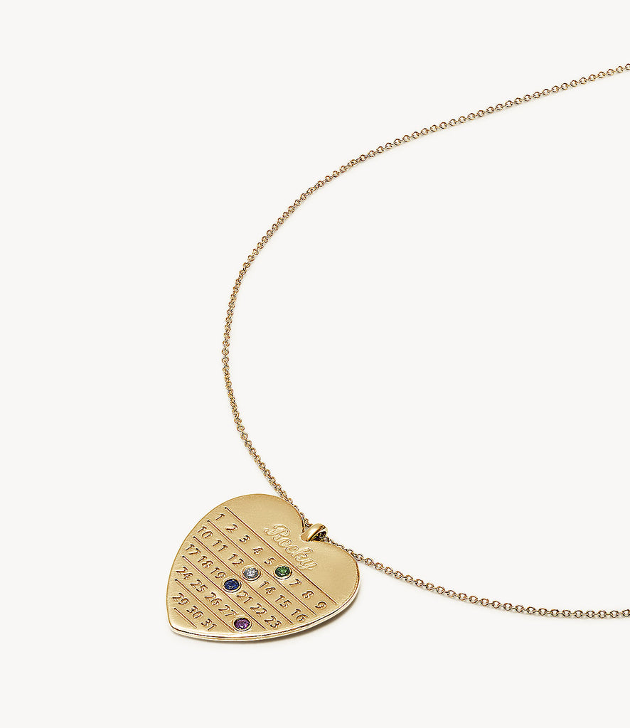 Heart Diamond Days Calendar Necklace | Over The Moon Heart Diamond Days Calendar Necklace | Over The Moon