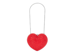 Petit Coeur L’amour Clutch in Red