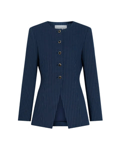 Heather Blazer in Midnight/Cream Multi