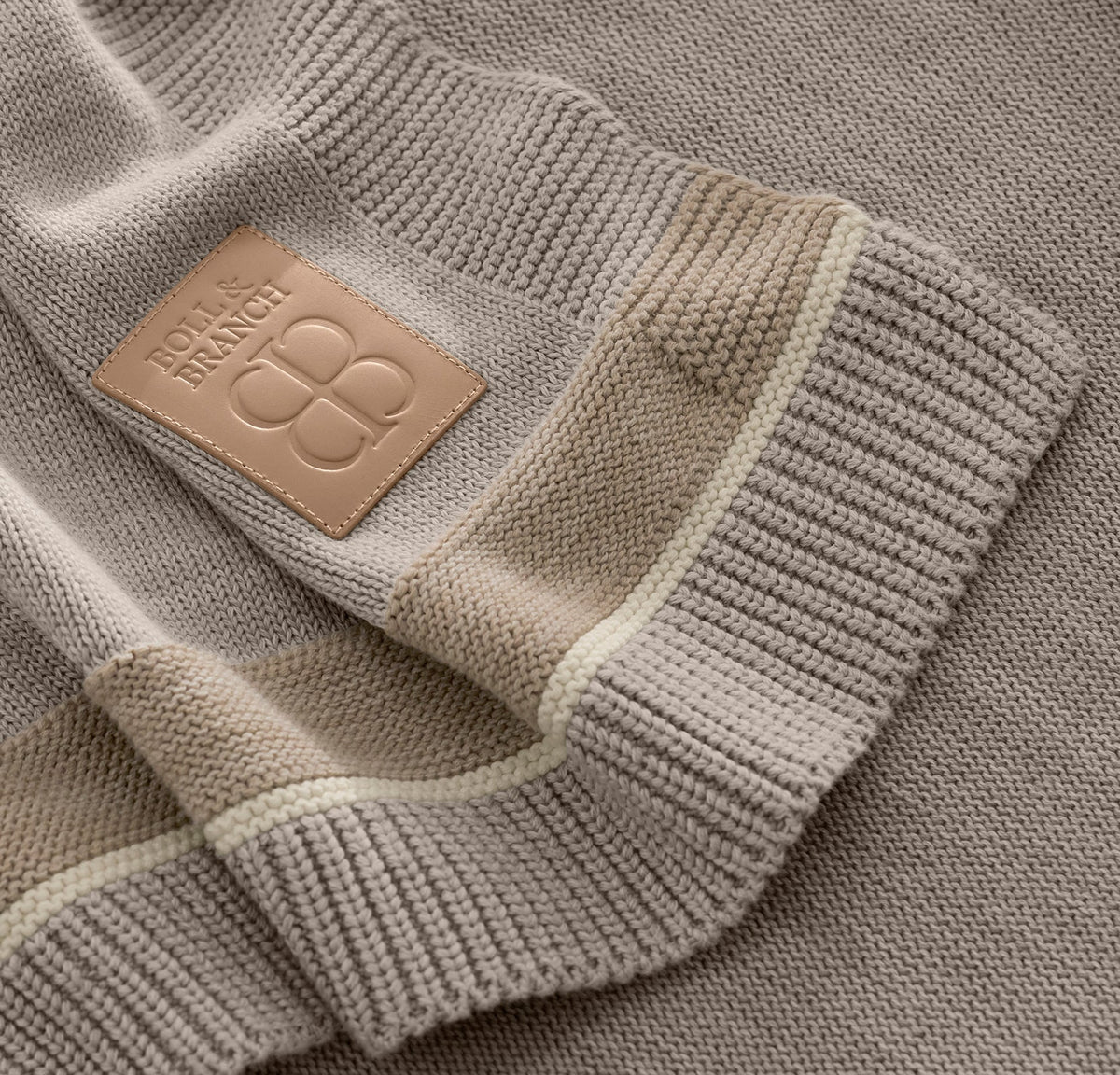 Court Knit Throw Blanket in Heathered Pewter