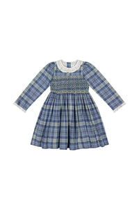 Heidi Blue Tartan Smocked Dress