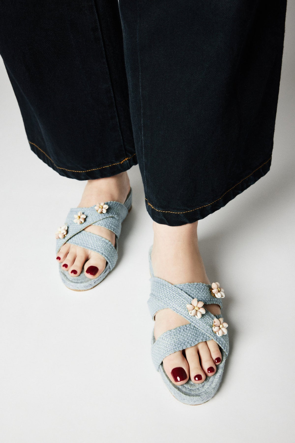 Sea Shella Espadrilles in Sky Blue