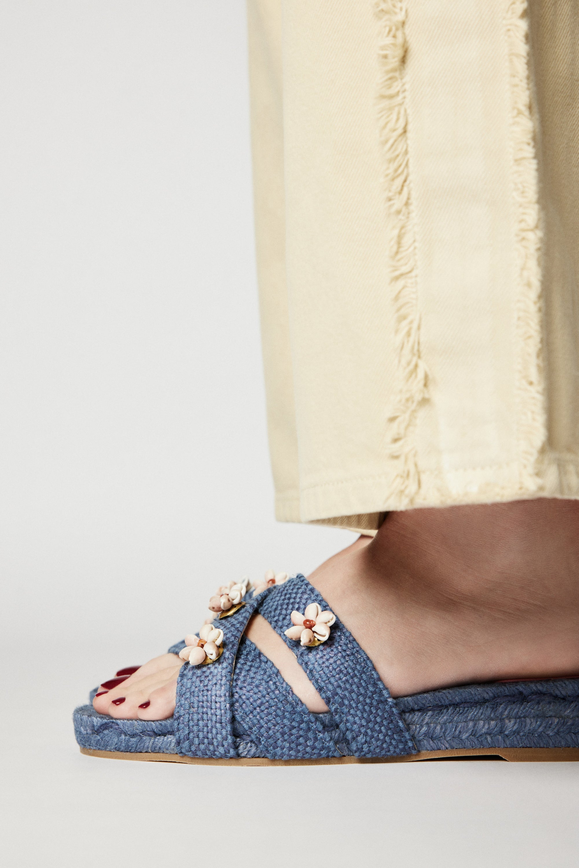 Jeans Blue Shella Espadrilles in Dark Blue