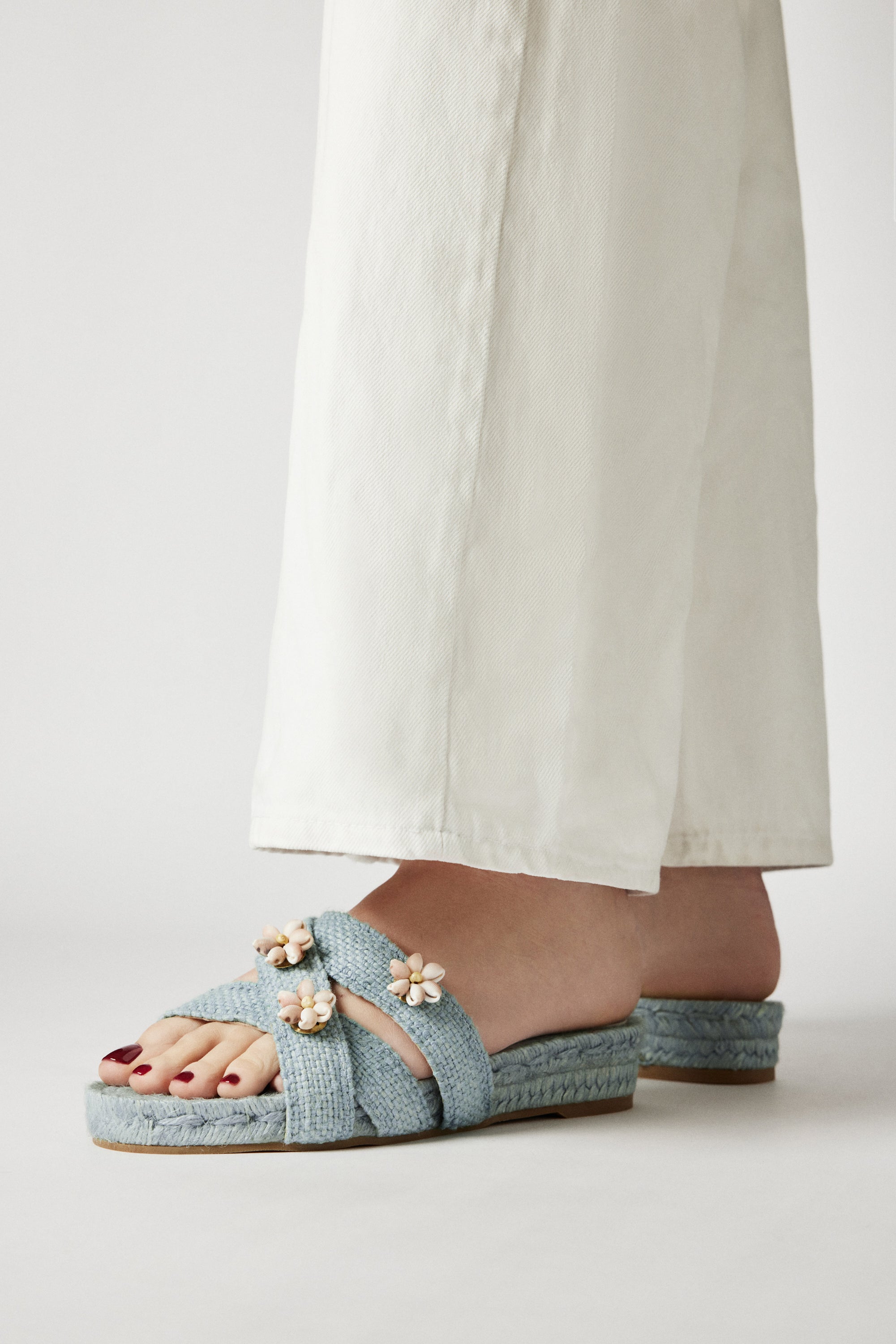 Sea Shella Espadrilles in Sky Blue