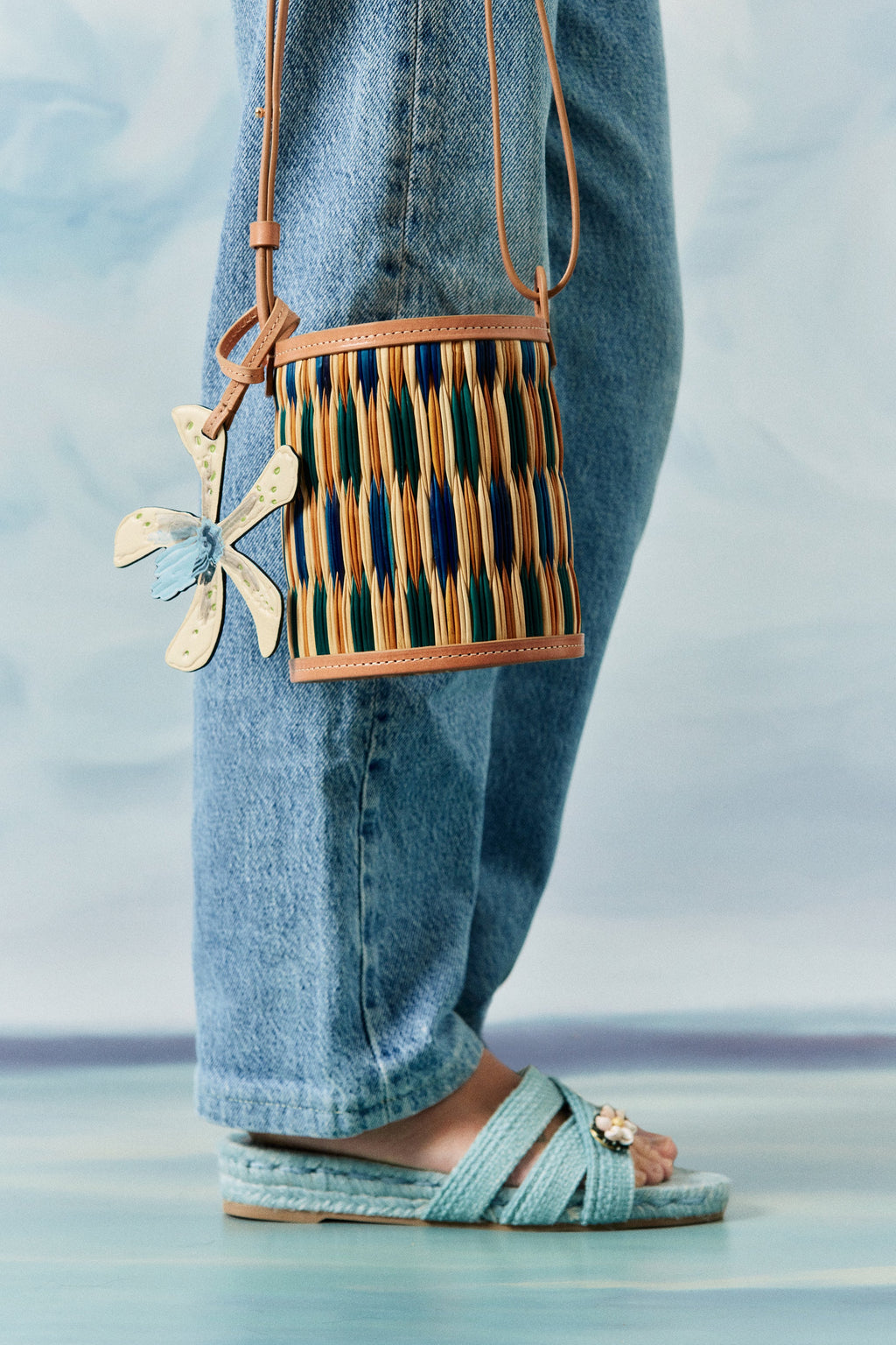 "The Grand Tour Collection" Cupid Madras in Blue & Green