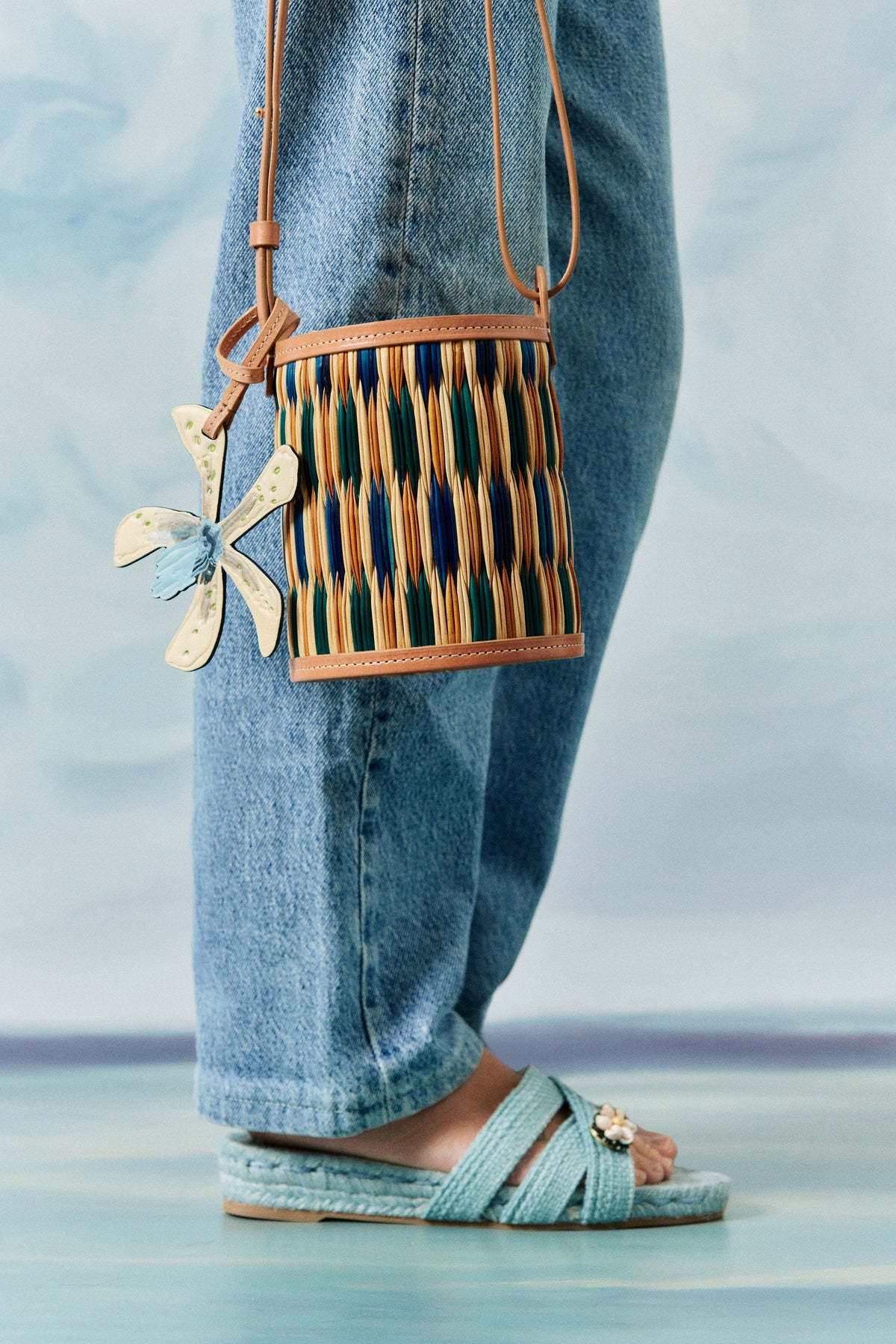 "The Grand Tour Collection" Cupid Madras in Blue & Green