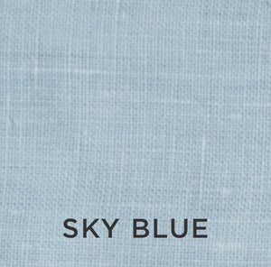 An example of the sky blue linen.