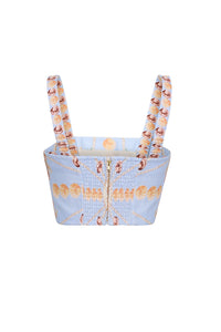 Helena Top in Seashell Stripe Ivory