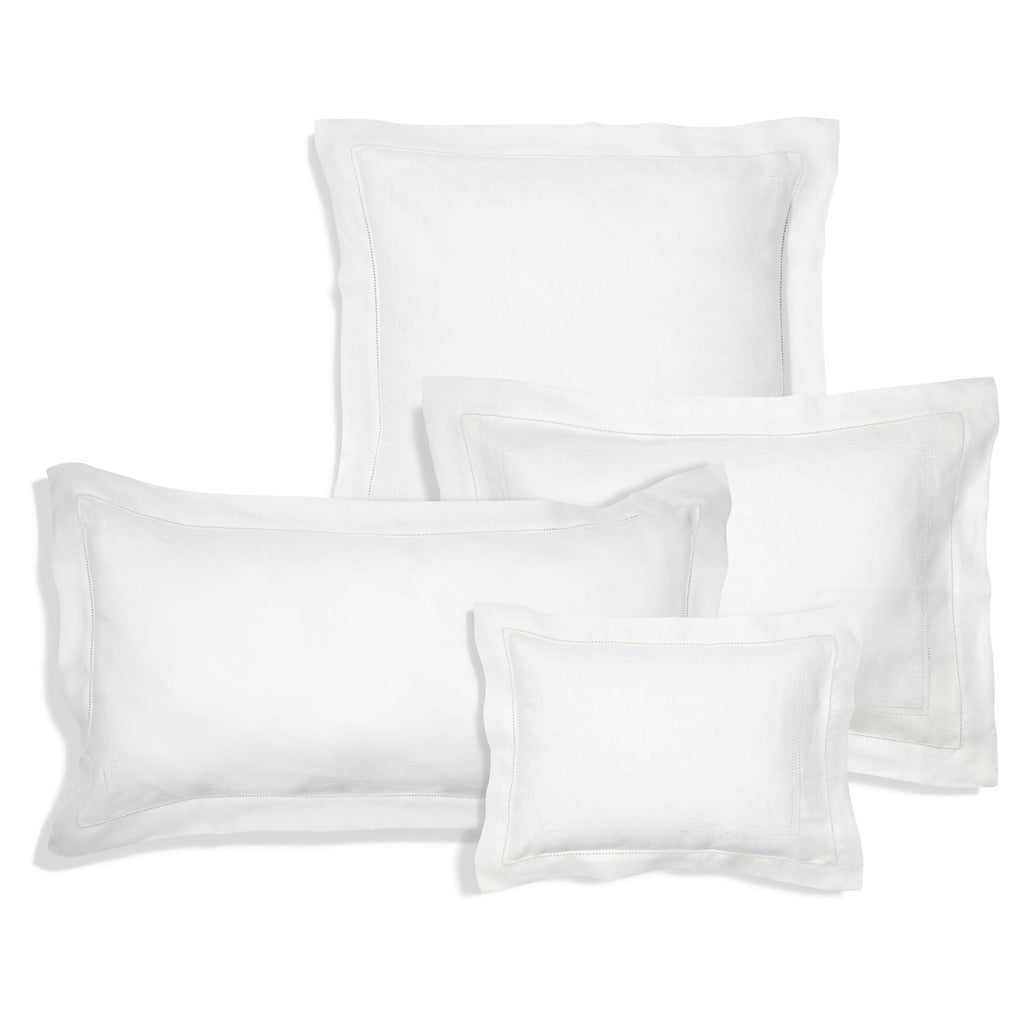 Elizaveta Pillowcase in Ivory White Hemstitch