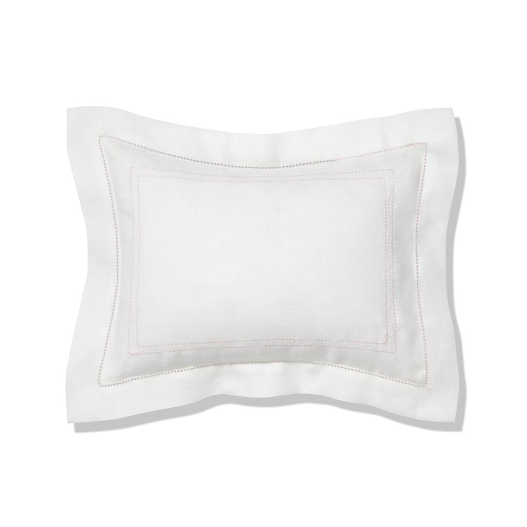 Elizaveta boudoir pillow in english rose hemstitch