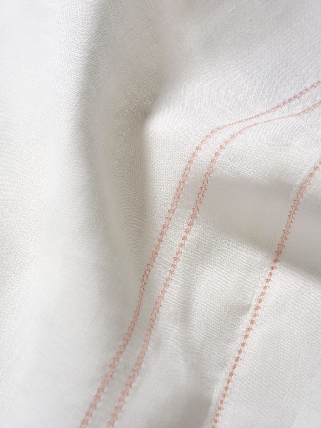 Elizaveta Bed Linen Set in Coral Hemstitch
