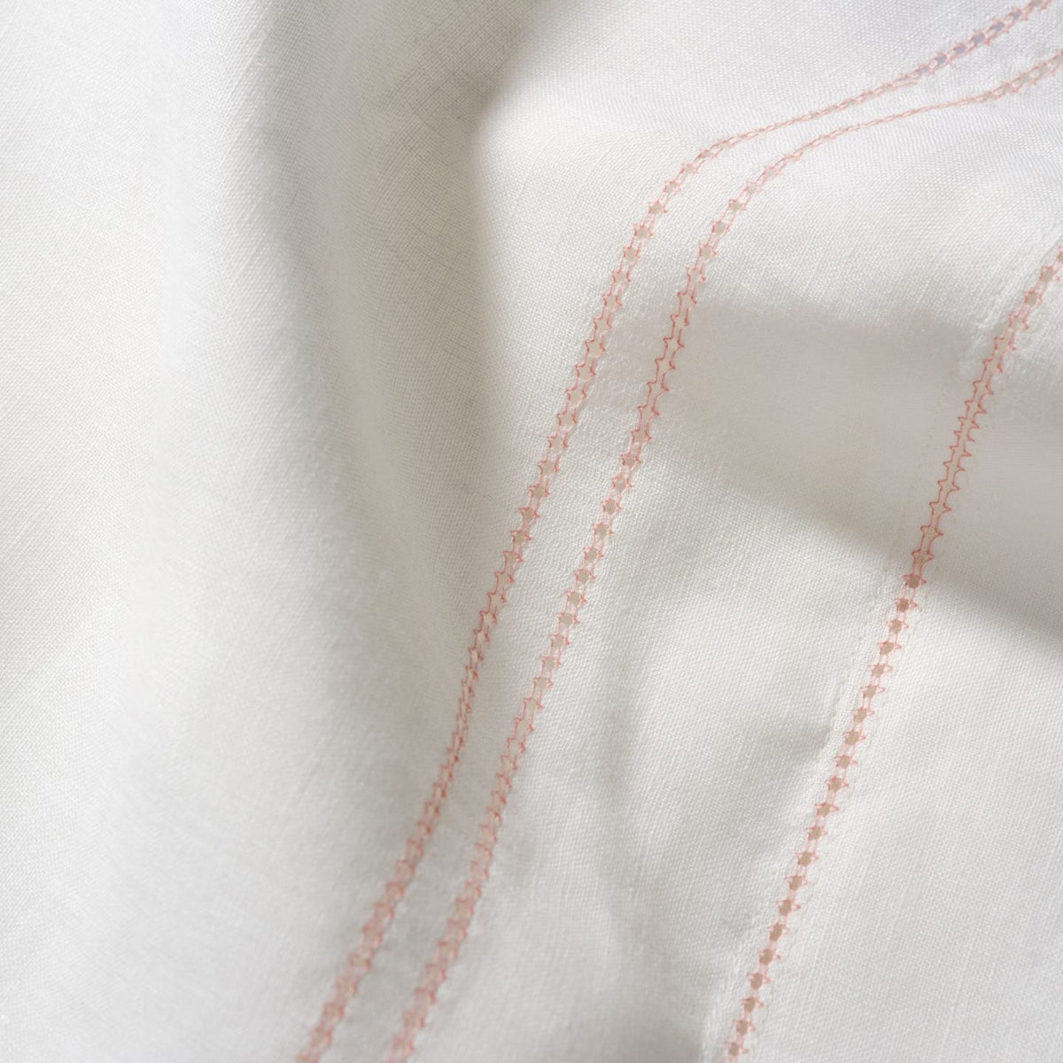 Elizaveta Pillowcase in Coral Hemstitch