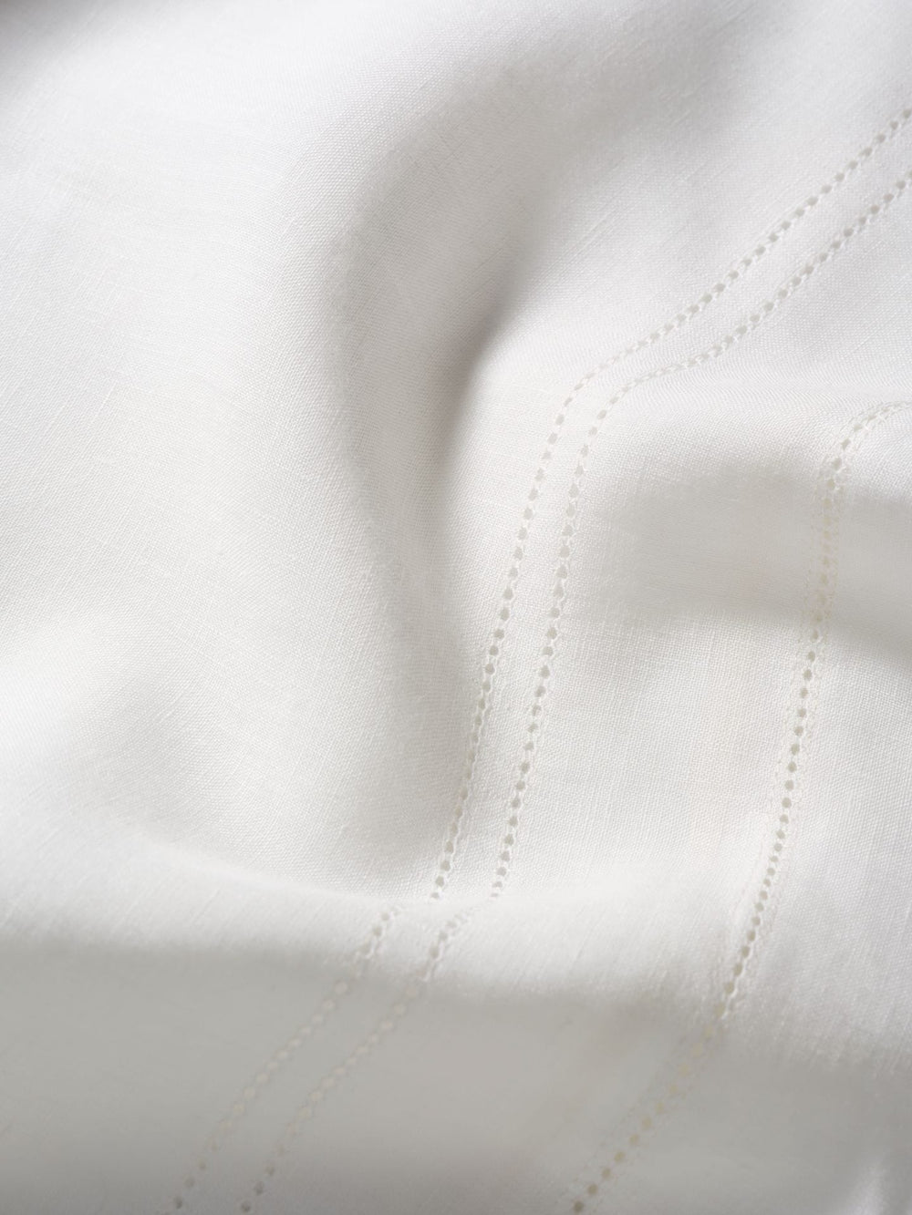 Elizaveta Top Sheet in Ivory White Hemstitch