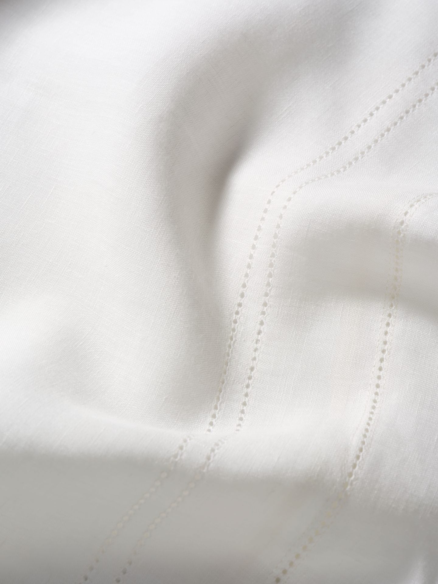 Elizaveta Duvet Cover in Ivory White Hemstitch