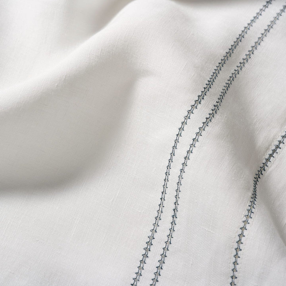 Elizaveta Pillowcase in Prussian Blue Hemstitch