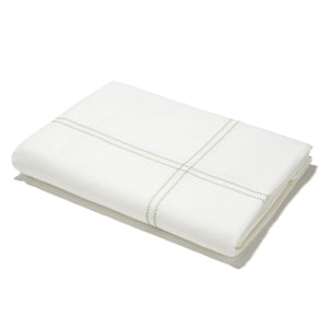 Elizaveta Duvet Cover in Botanical Green Hemstitch