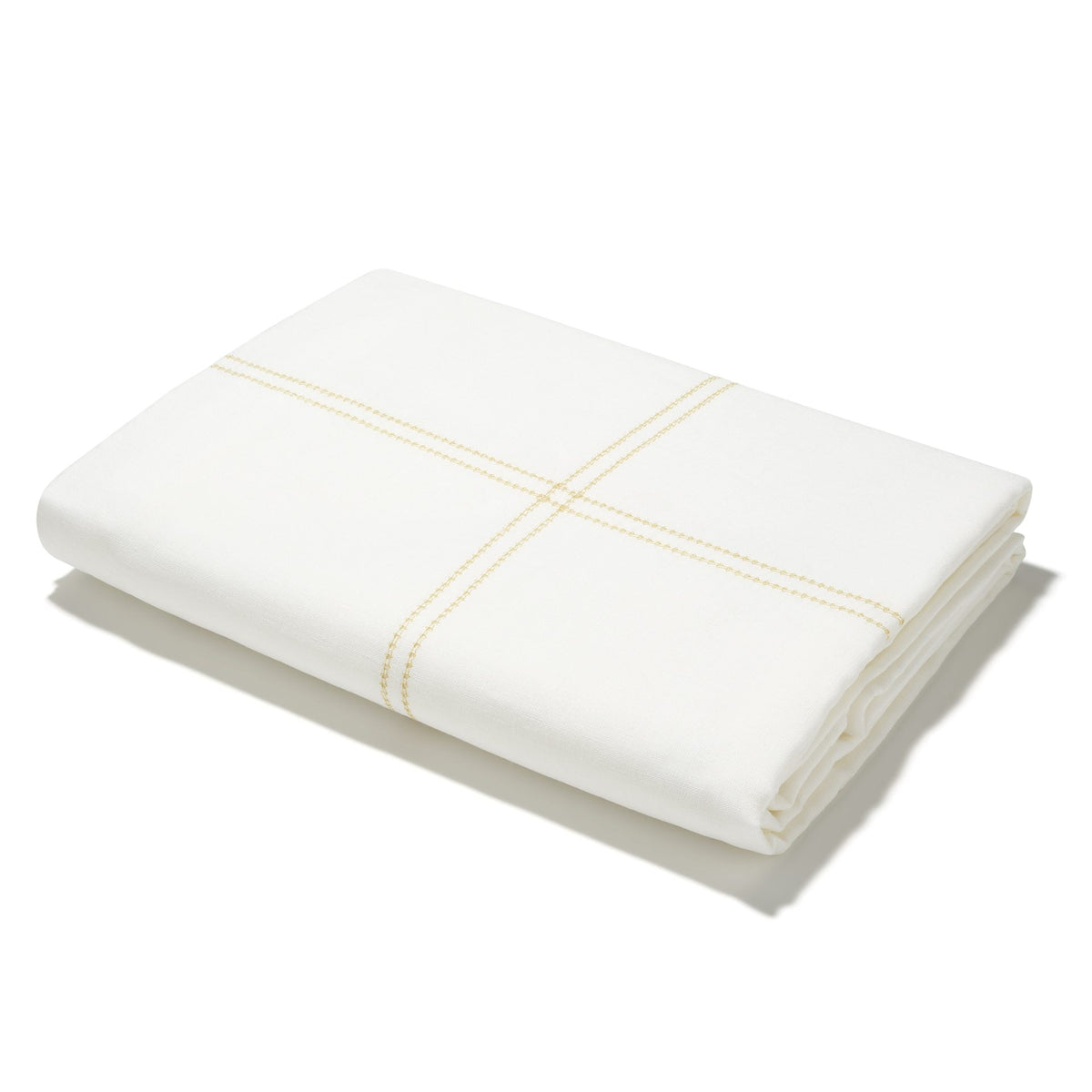 Elizaveta Duvet Cover in Ochre Hemstitch