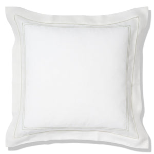 Elizaveta Pillowcase in Botanical Green Hemstitch