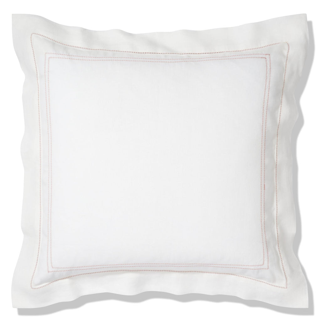 Elizaveta Pillowcase in Coral Hemstitch