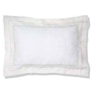 Elizaveta Pillowcase in Botanical Green Hemstitch