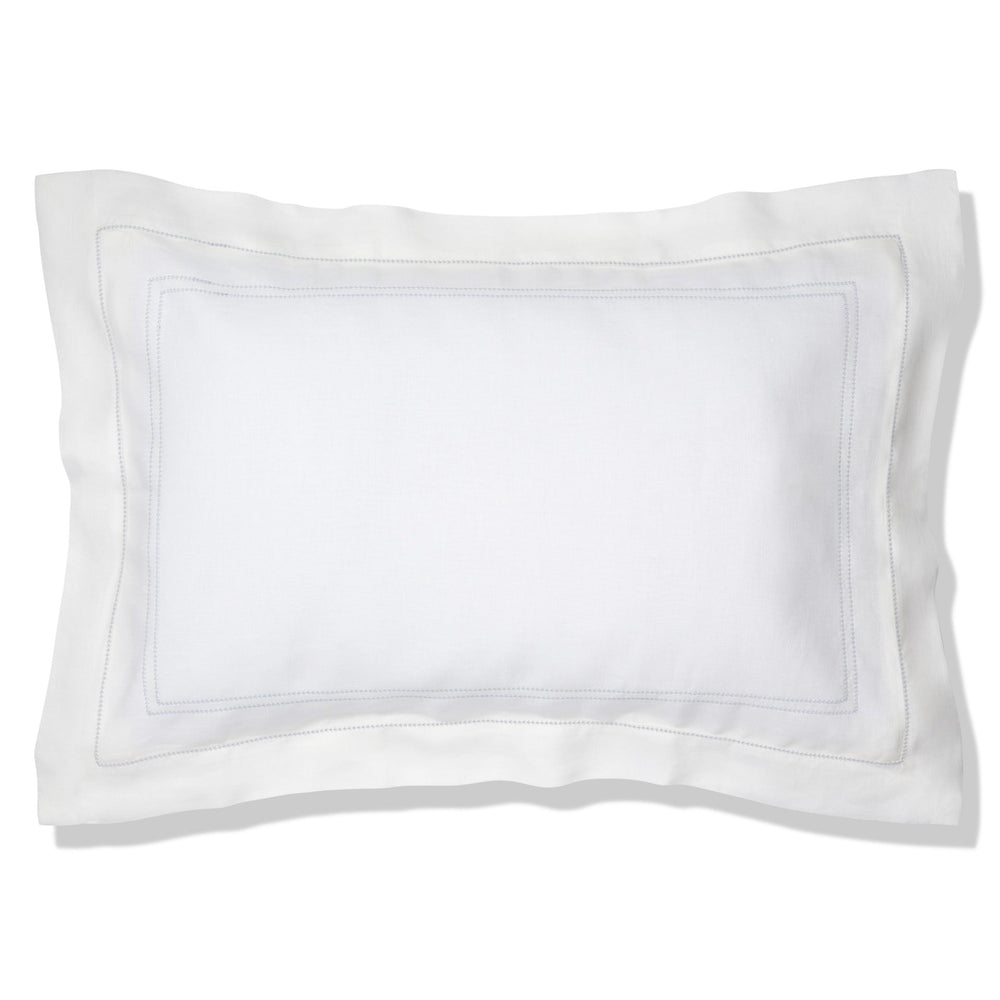Elizaveta Pillowcase in Chambray Blue Hemstitch