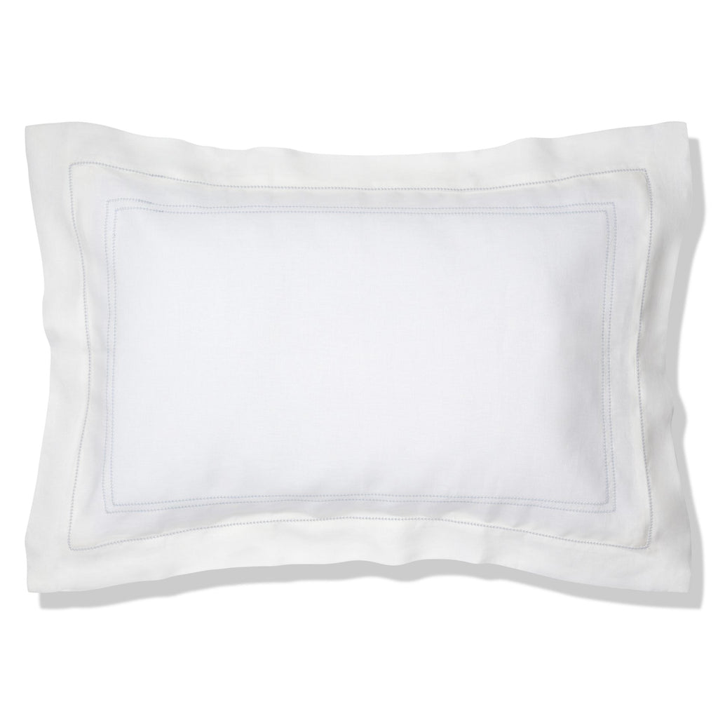 Elizaveta Pillowcase in Chambray Blue Hemstitch