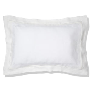 Elizaveta Bed Linen Set in Chambray Blue Hemstitch