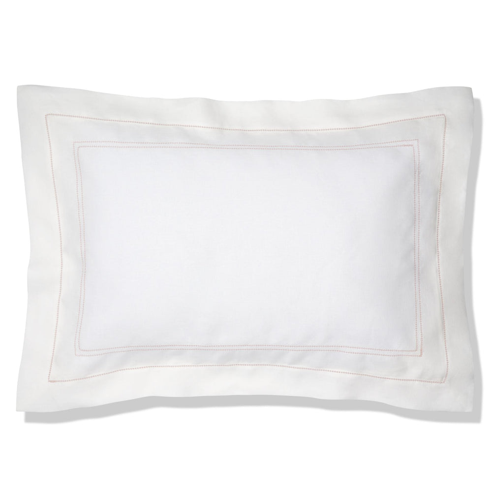 Elizaveta Pillowcase in Coral Hemstitch