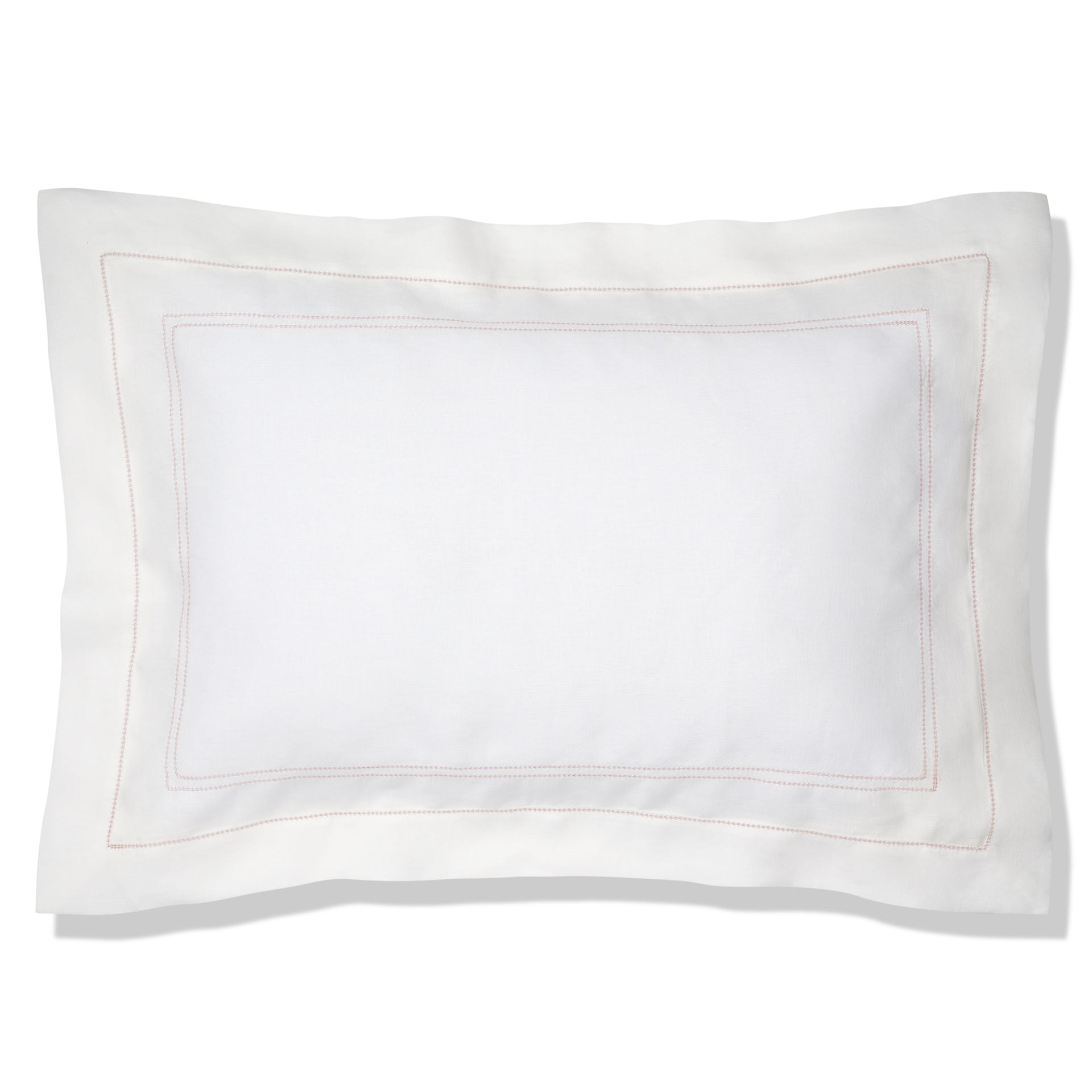 Elizaveta Pillowcase in Coral Hemstitch