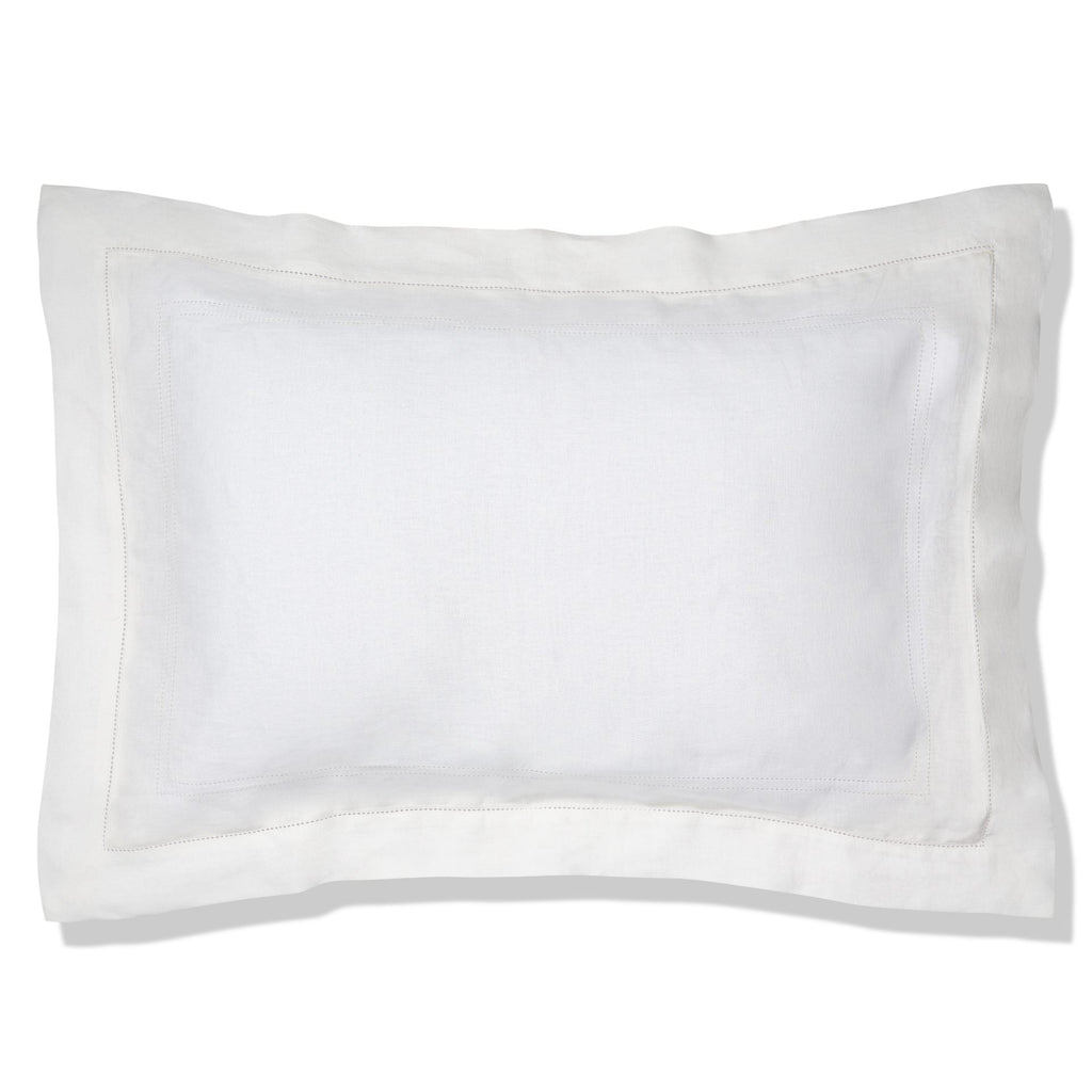 Elizaveta Bed Linen Set in Ivory White Hemstitch