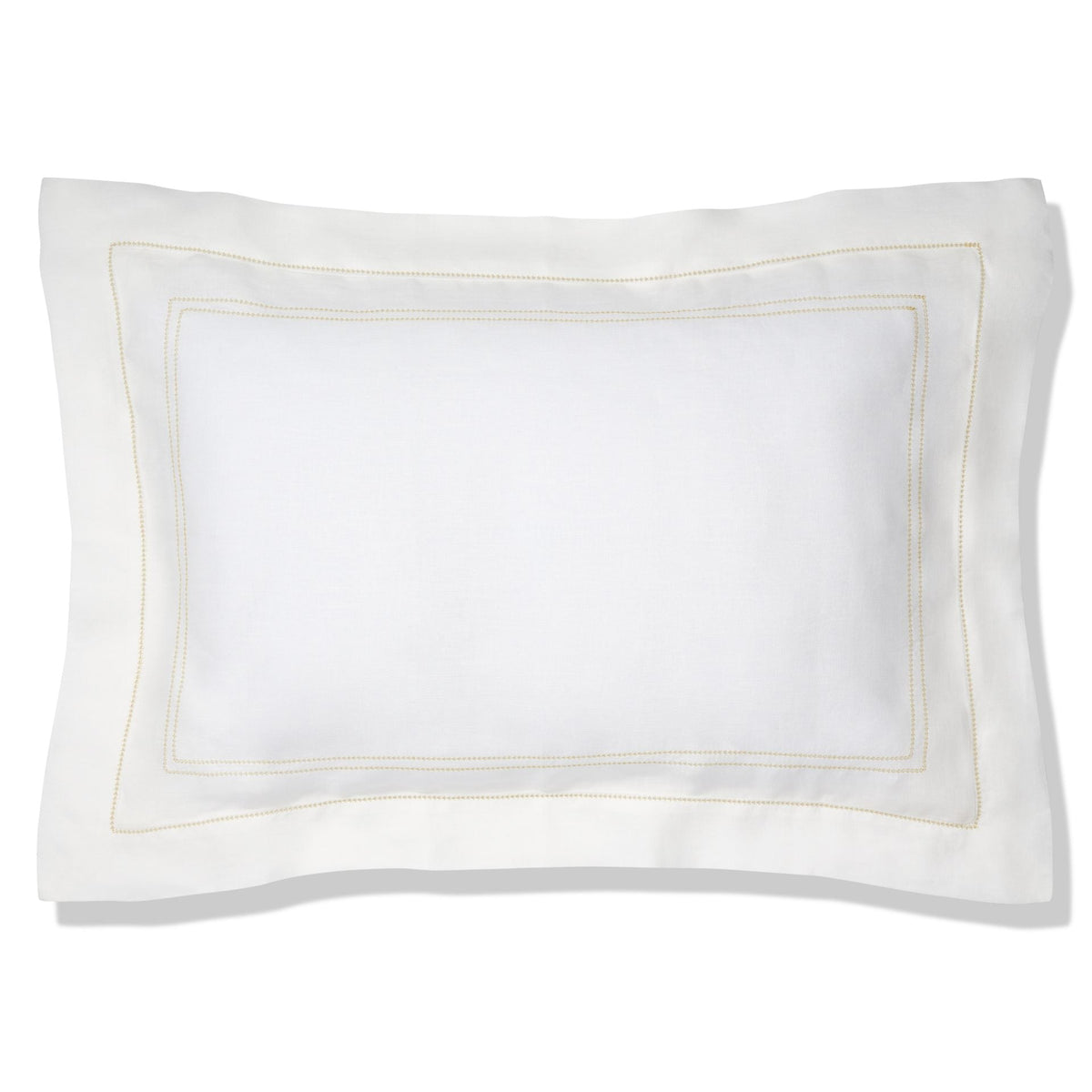 Elizaveta Pillowcase in Ochre Hemstitch