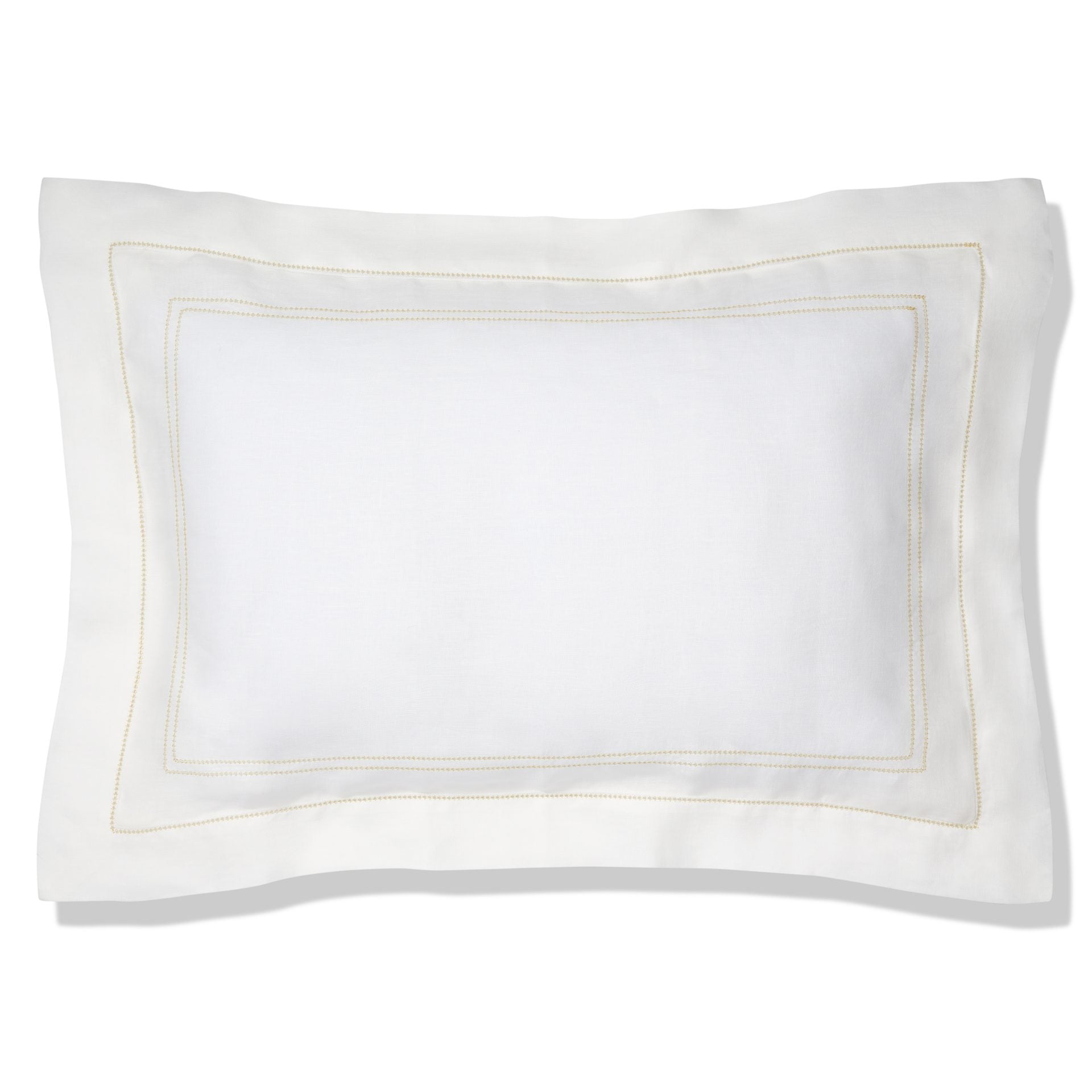 Elizaveta Pillowcase in Ochre Hemstitch