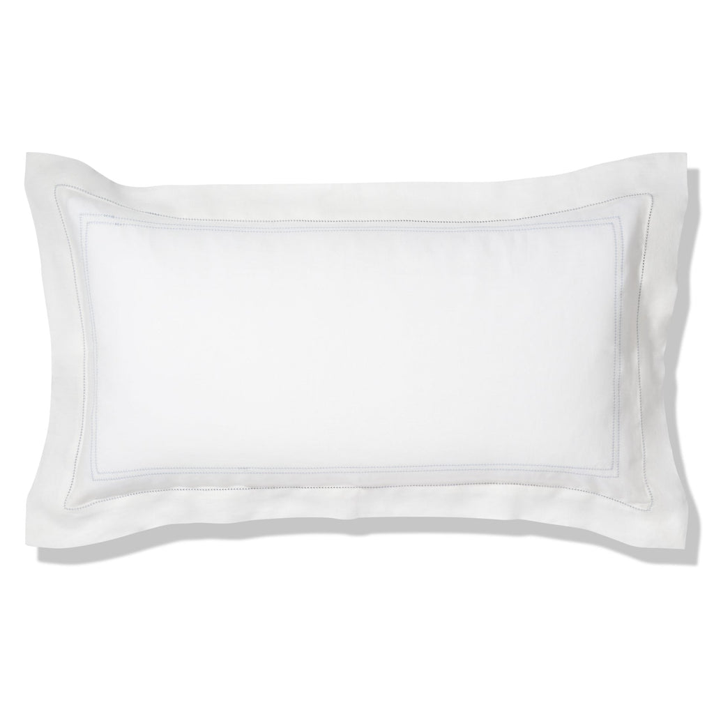 Elizaveta Duvet Cover in Chambray Blue Hemstitch
