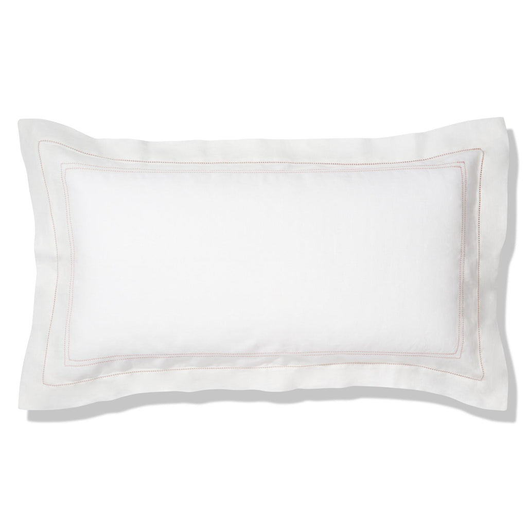 Elizaveta Pillowcase in Coral Hemstitch