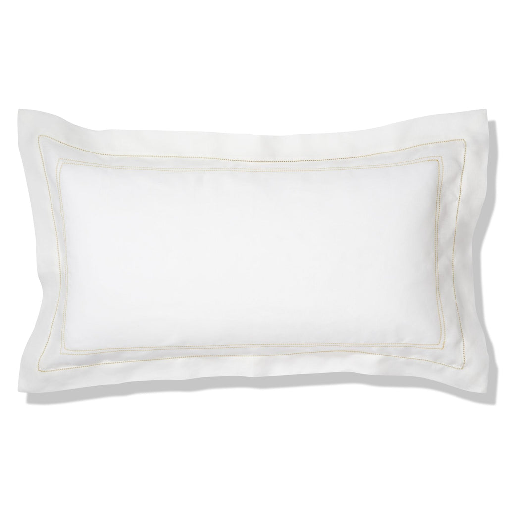 Elizaveta Pillowcase in Ochre Hemstitch