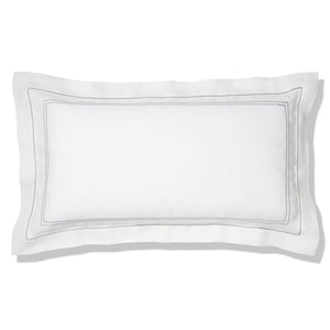 Elizaveta Pillowcase in Prussian Blue Hemstitch