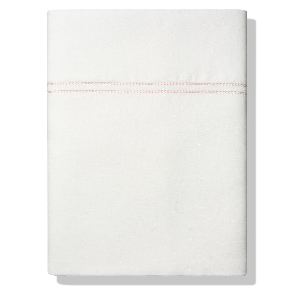 Elizaveta Top Sheet Coral Hemstitch