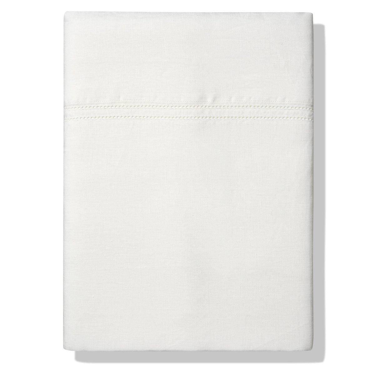 Elizaveta Top Sheet in Ivory White Hemstitch