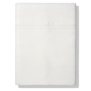 Elizaveta Top Sheet in Ivory White Hemstitch