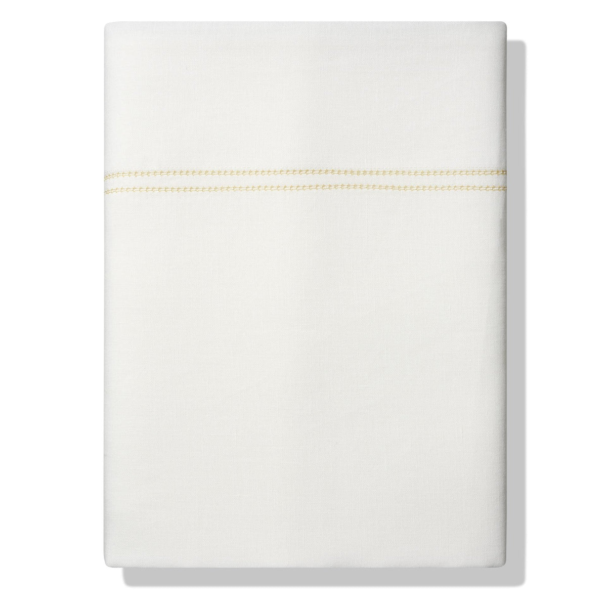 Elizaveta Top Sheet in Ochre Hemstitch