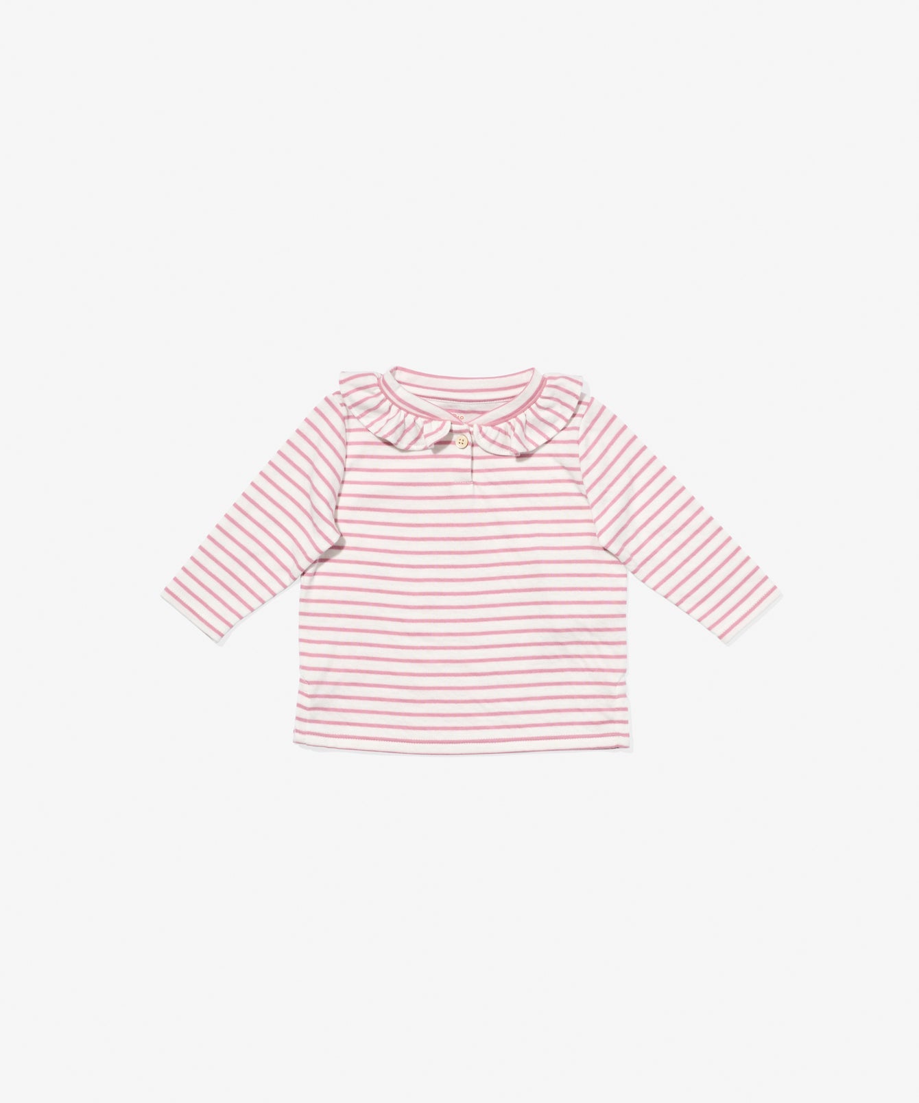 Hen Baby Shirt in Rose Mini Stripe