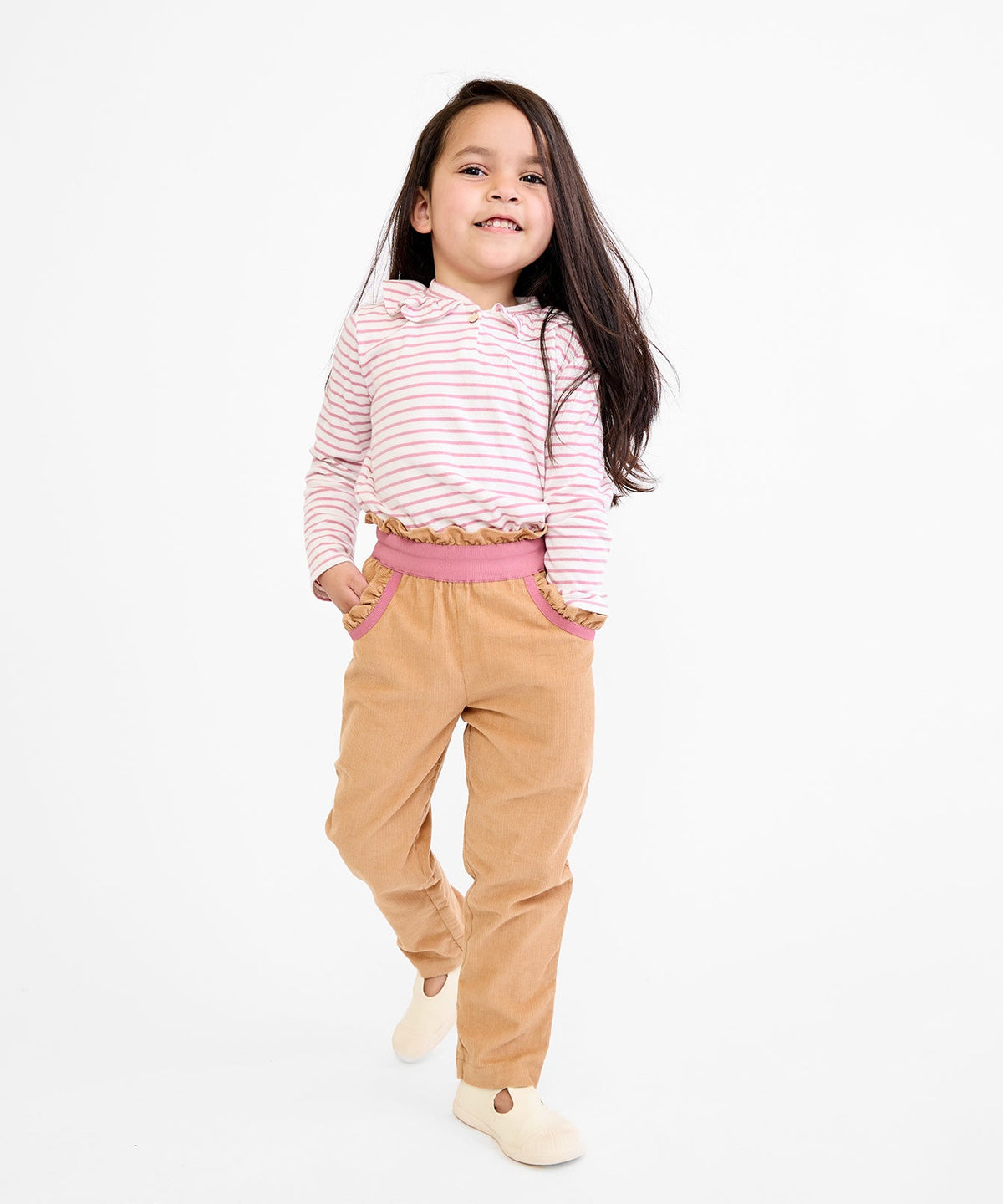 Hen T-Shirt in Rose Mini Stripe
