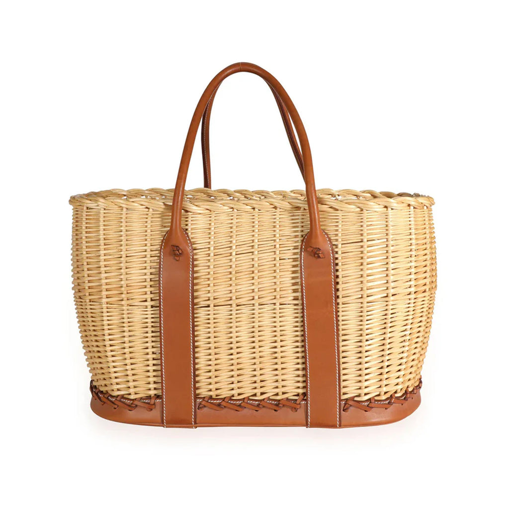 Hermès Fauve Barenia Wicker Osier Garden Party 36