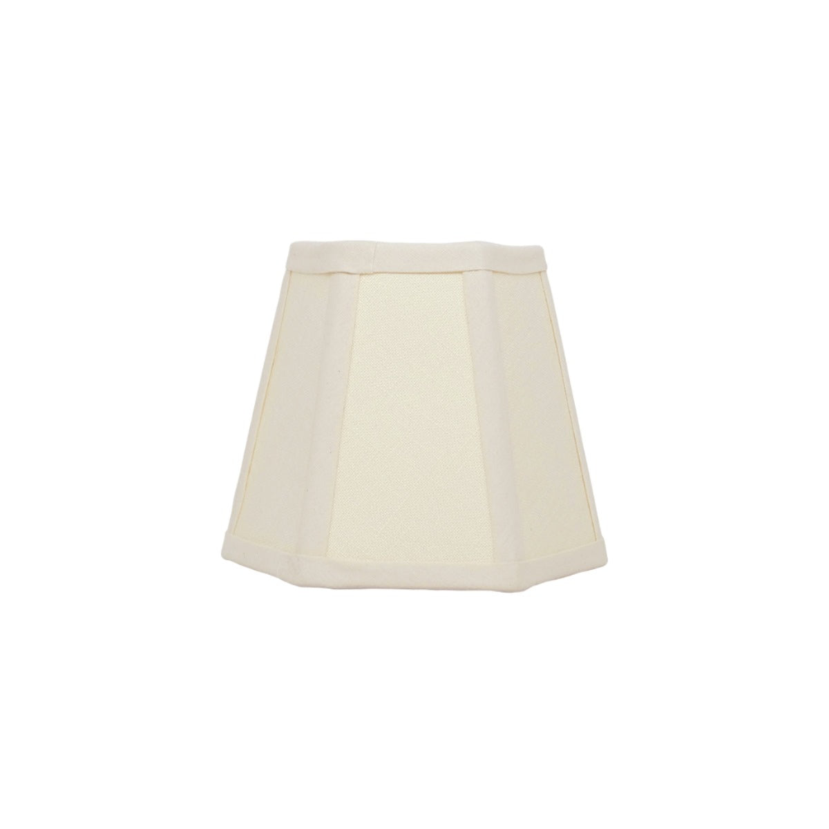 Hexagon Linen Candle Shade with Cream Trim