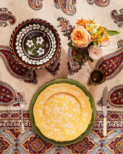 Floral Dinner Plate Yellow by Ginori 1735
