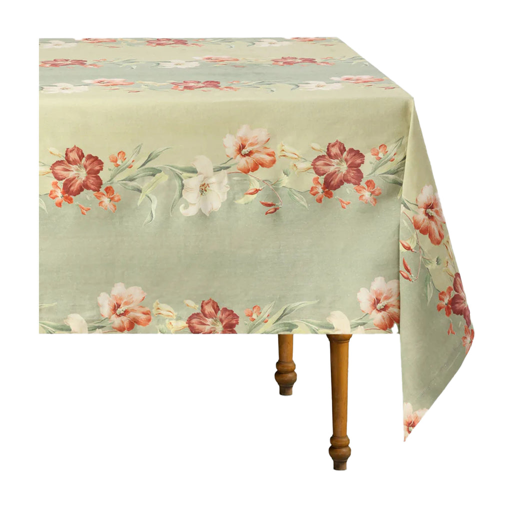Hibiscus Sage Tablecloth