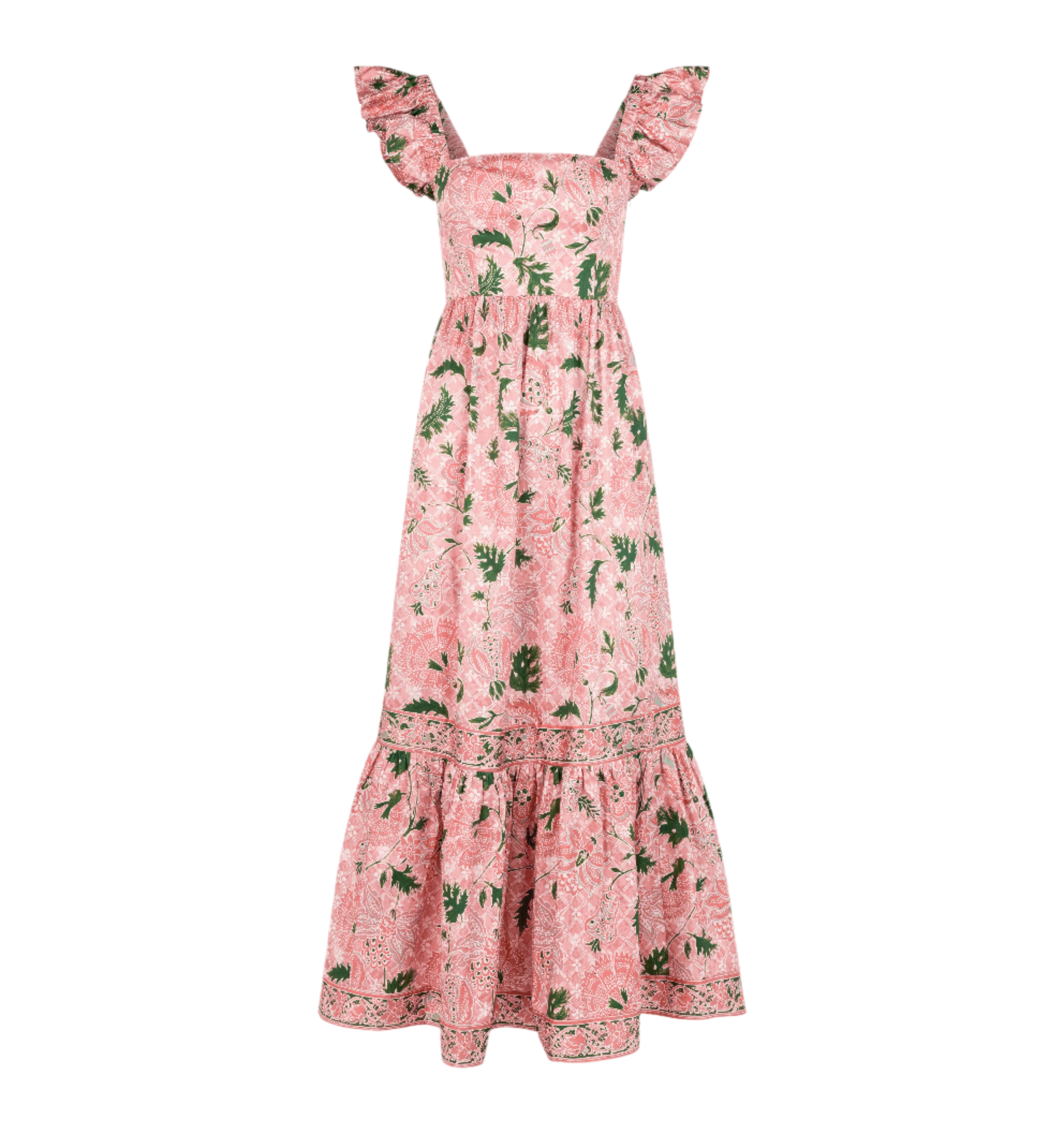 The Pippa Dress - Rose Calico Trellis