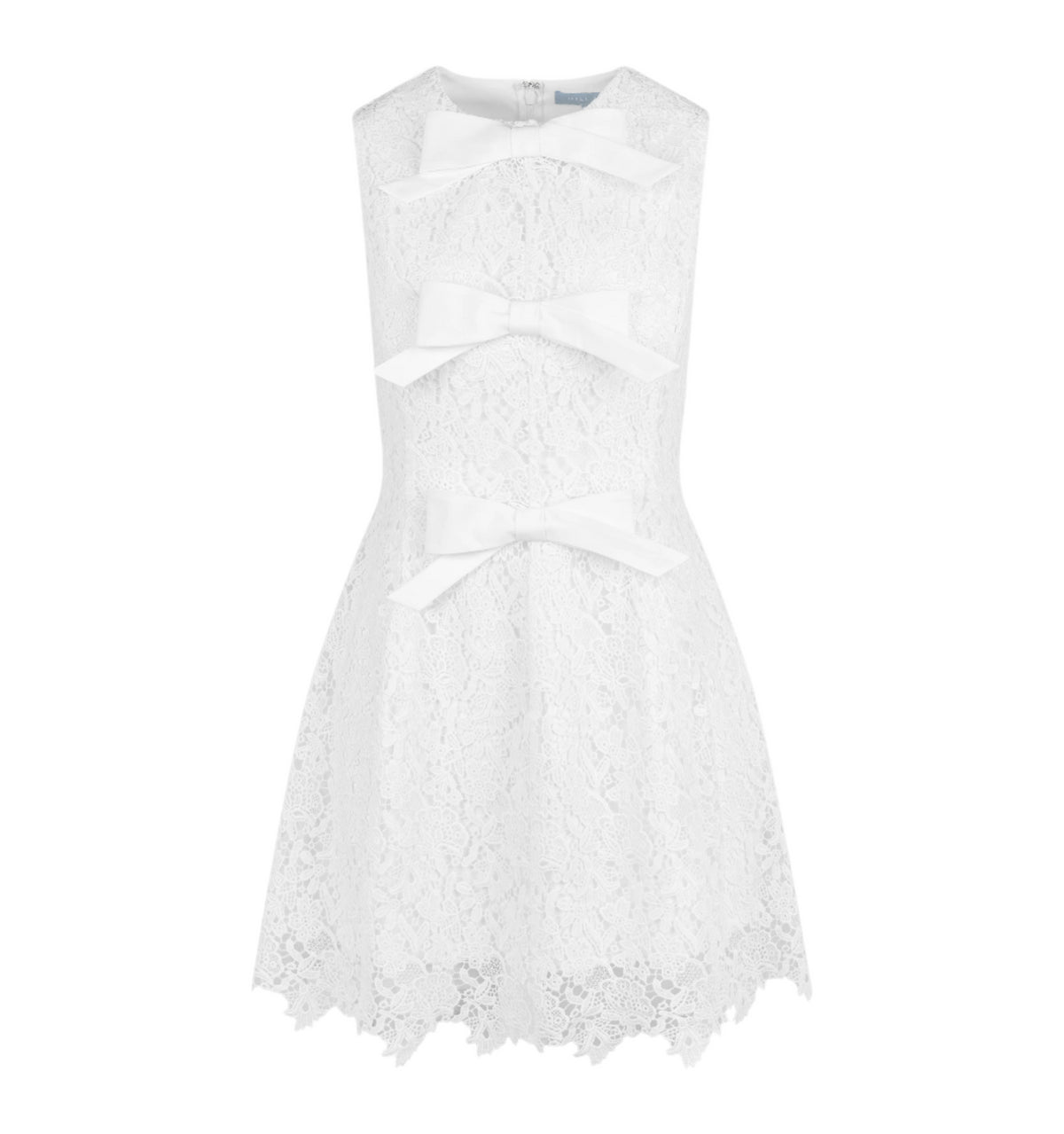 The Blythe Bow Dress - White Lace