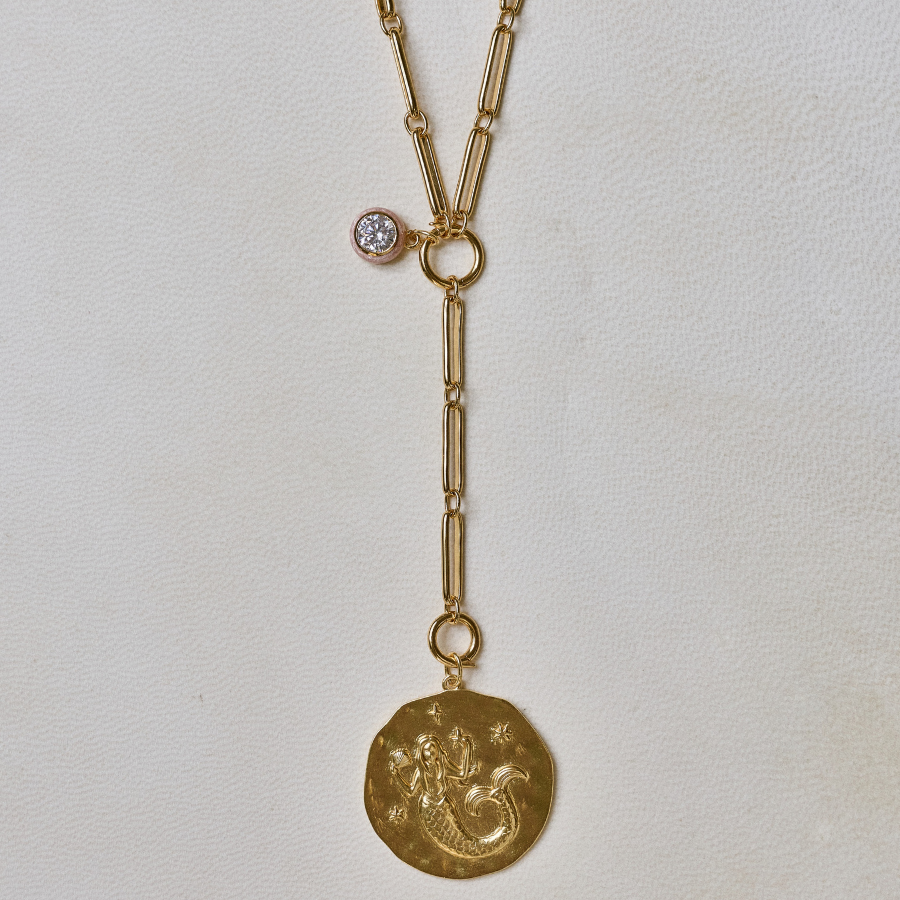 HART x Hill House Mixed Link Charm Clip Lariat Necklace
