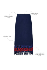 Rivington Skirt in Midnight Wool